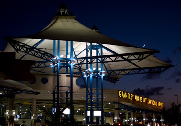Grantley Adams International Airport (BGI) terminal in Barbados