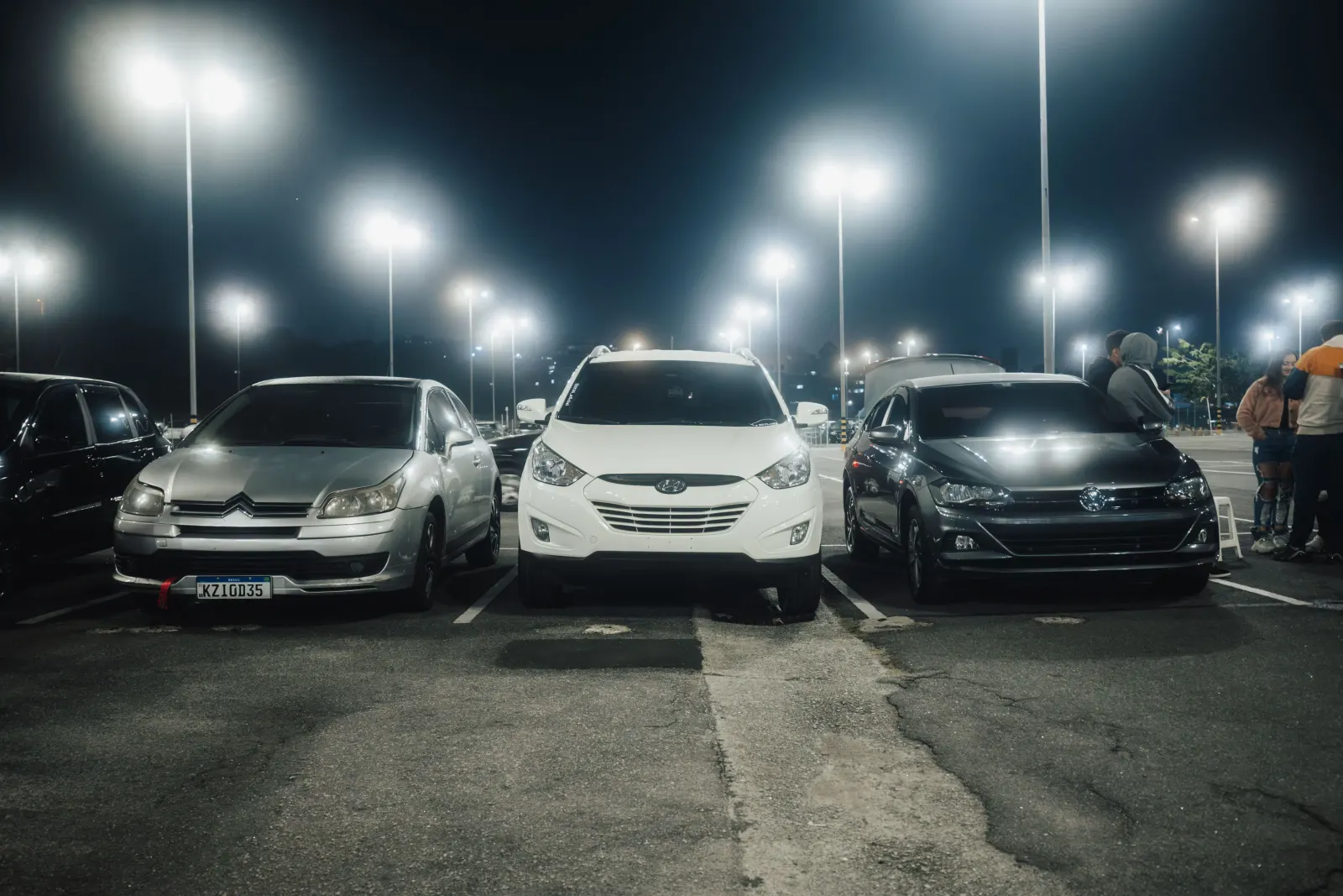 Cars parked at a beach lot in Antigua