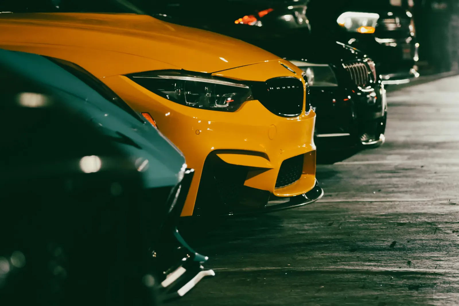 Row of parked cars in St. Kitts