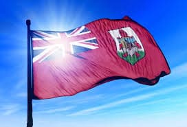 Bermuda coastline representing the territory's flag and identity