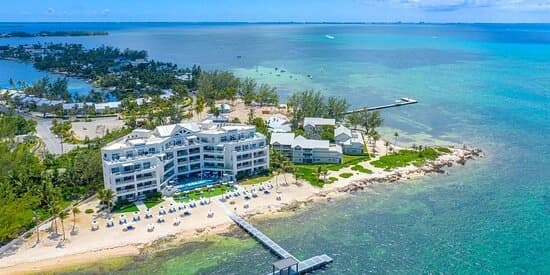 A quiet beachfront cottage and calm water at Rum Point, Grand Cayman