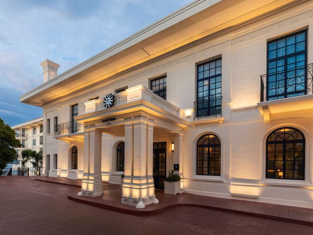 Boutique hotels and colonial facades in Casco Viejo, Panama City