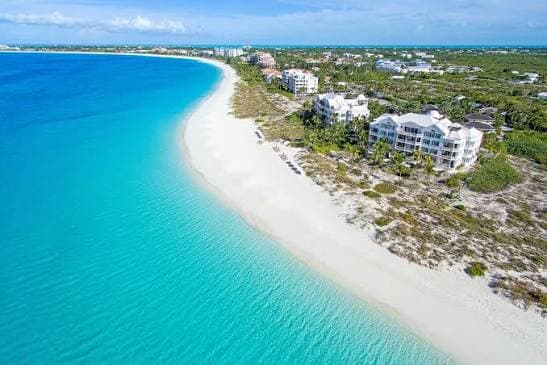 Grace Bay Beach aerial, Providenciales, Turks & Caicos