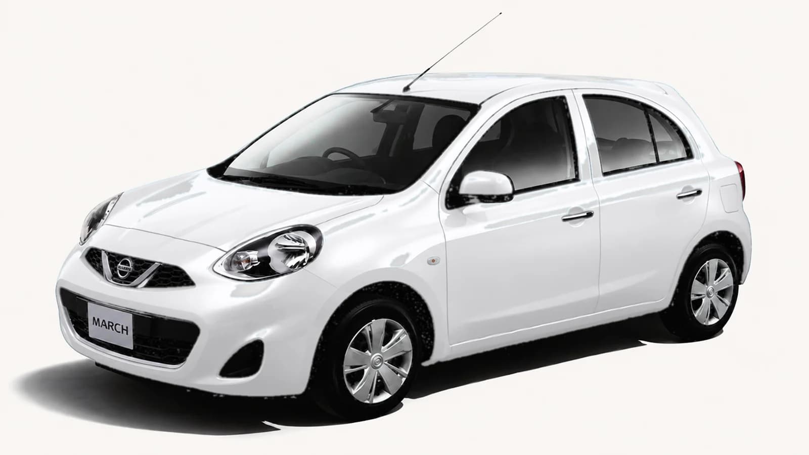2024 Nissan March White rental car - My Dream Car Rental