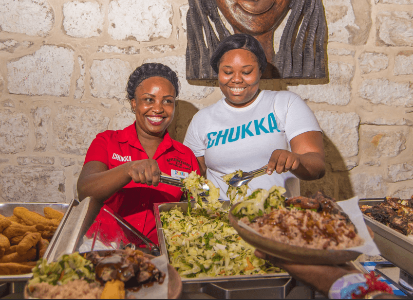 Authentic Jamaican food spread - local restaurants off the tourist path