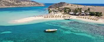 Boats and offshore islet near Pinel Island, Saint-Martin