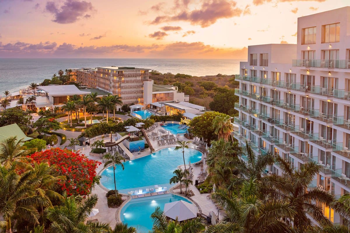 Marina and resorts at Simpson Bay near the airport