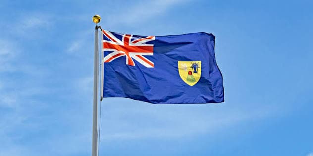Turks and Caicos Islands flag, British Blue Ensign with the territory's coat of arms