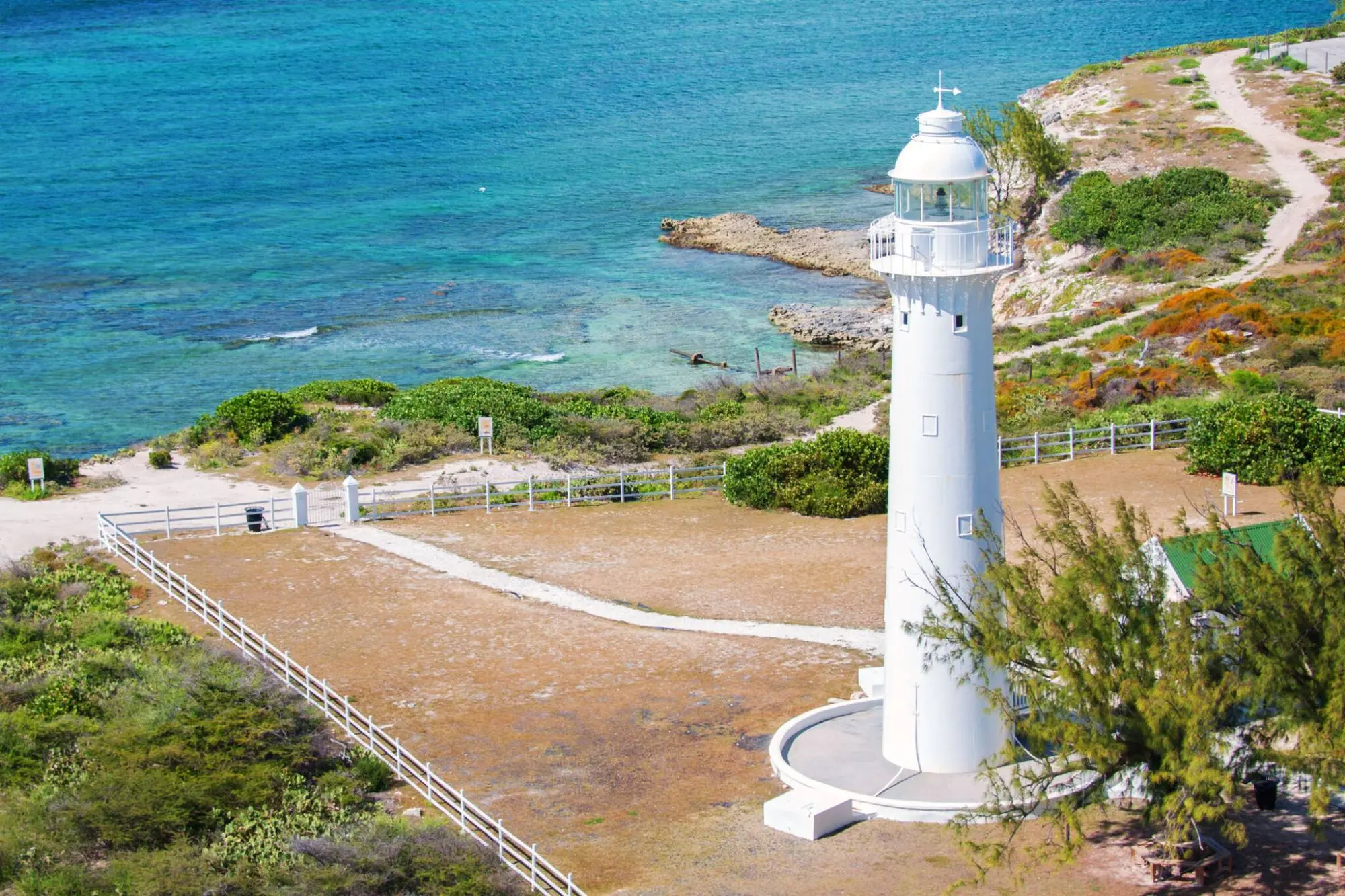 Grand Turk lighthouse overlooking the coast